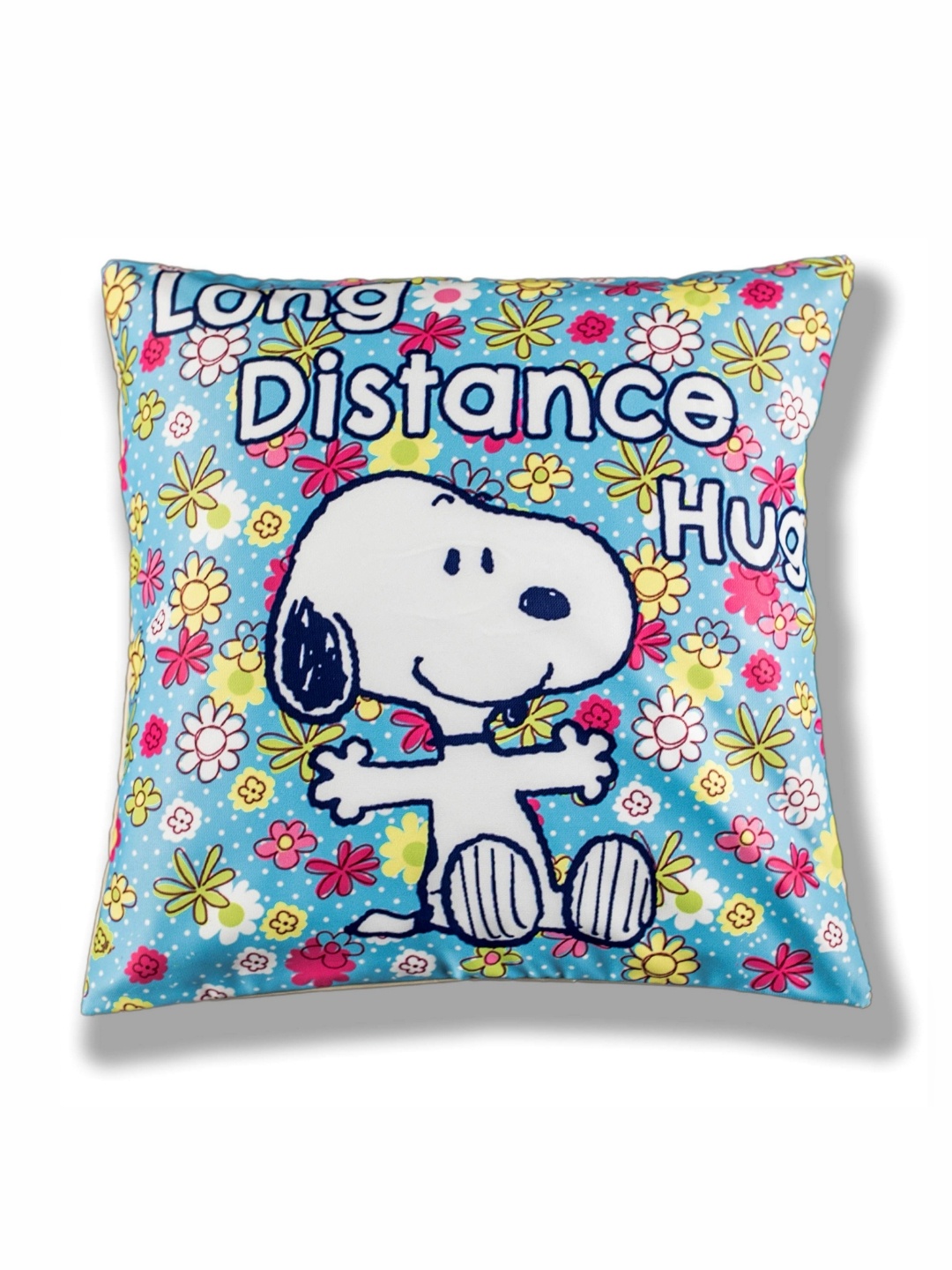 

Vendola Blue & White Quirky Printed Square Cushion Covers