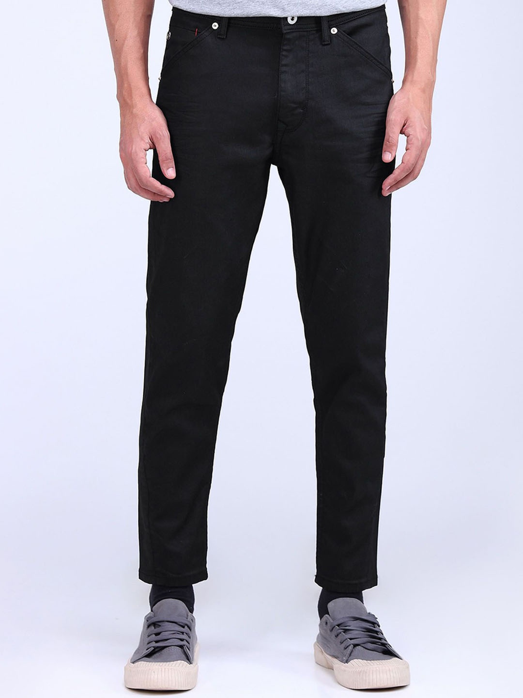 

Flying Machine Men Tapered Fit Stretchable Jeans, Black