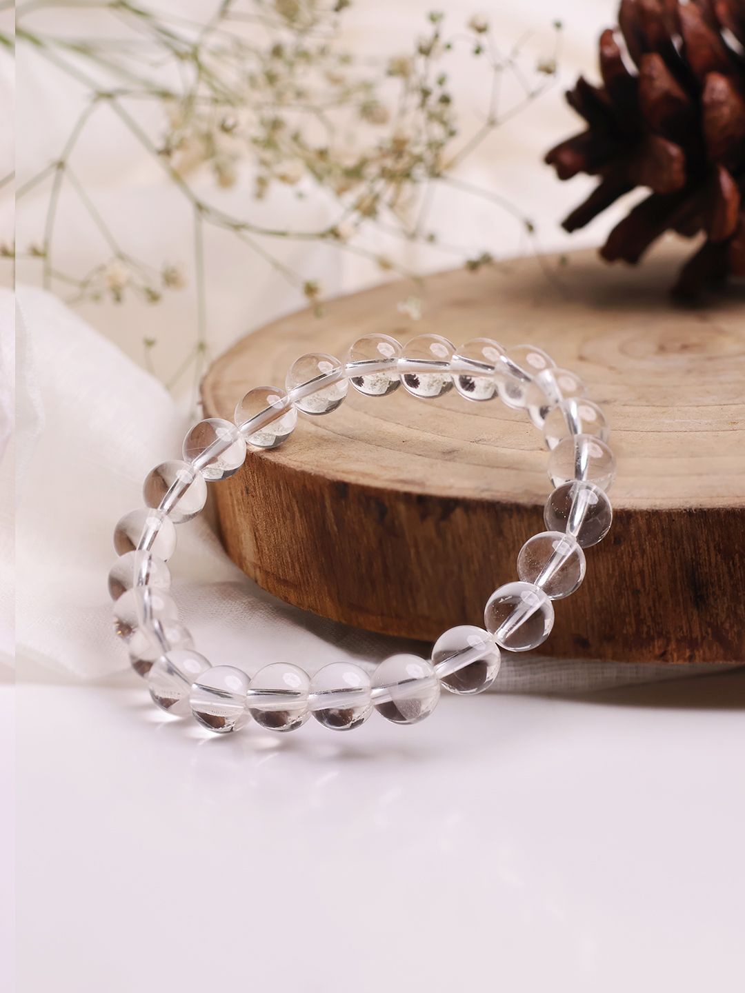 

Shubhanjali Unisex Crystals Bracelet, White