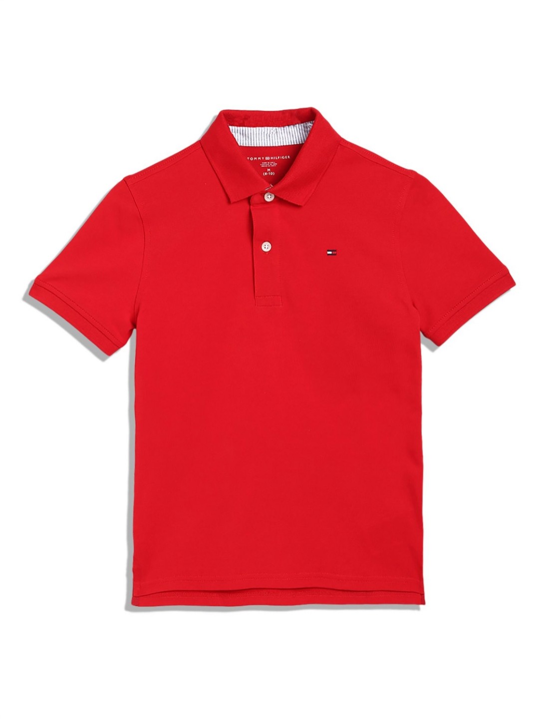 

Tommy Hilfiger Boys Solid Polo Collar Cotton T-shirt, Red