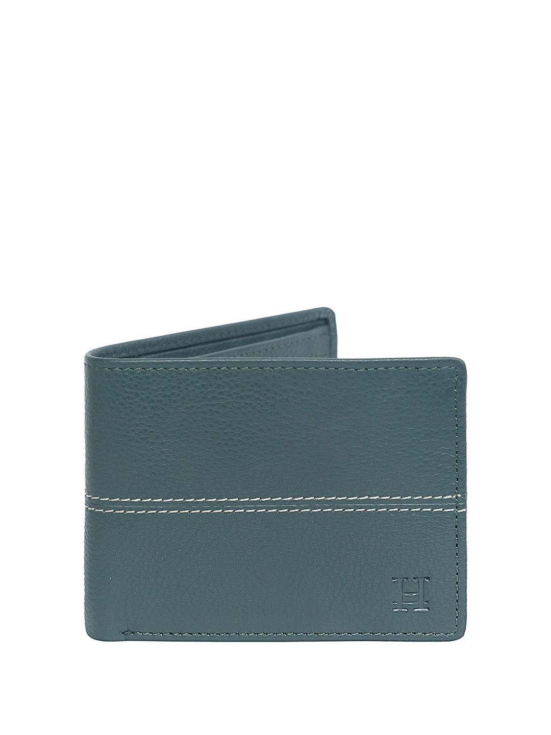 

HIROSHI Men Leather Two Fold Wallet, Blue