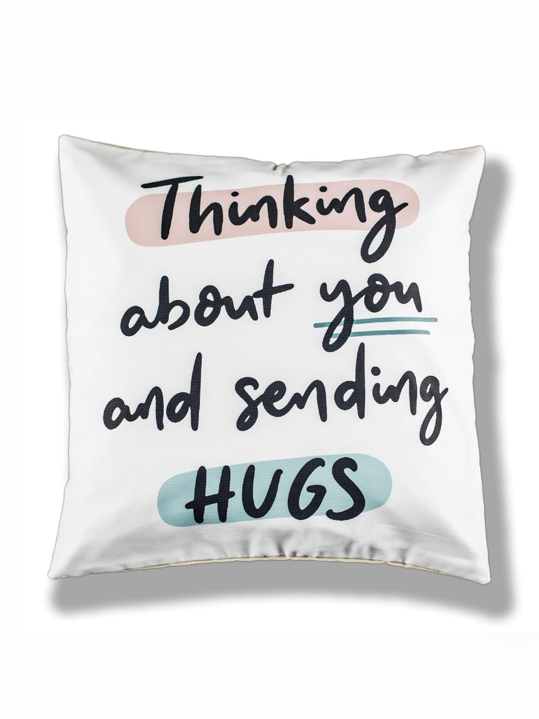 

Vendola White & Black Typography Printed Square Cushion Covers