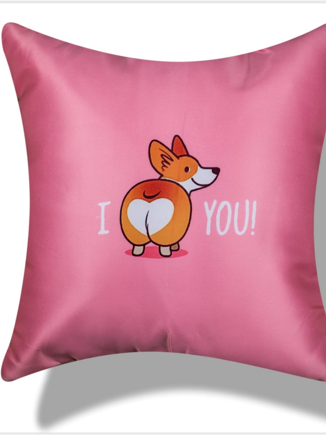 

Vendola Pink & White Cartoon Characters Satin Square Cushion Covers