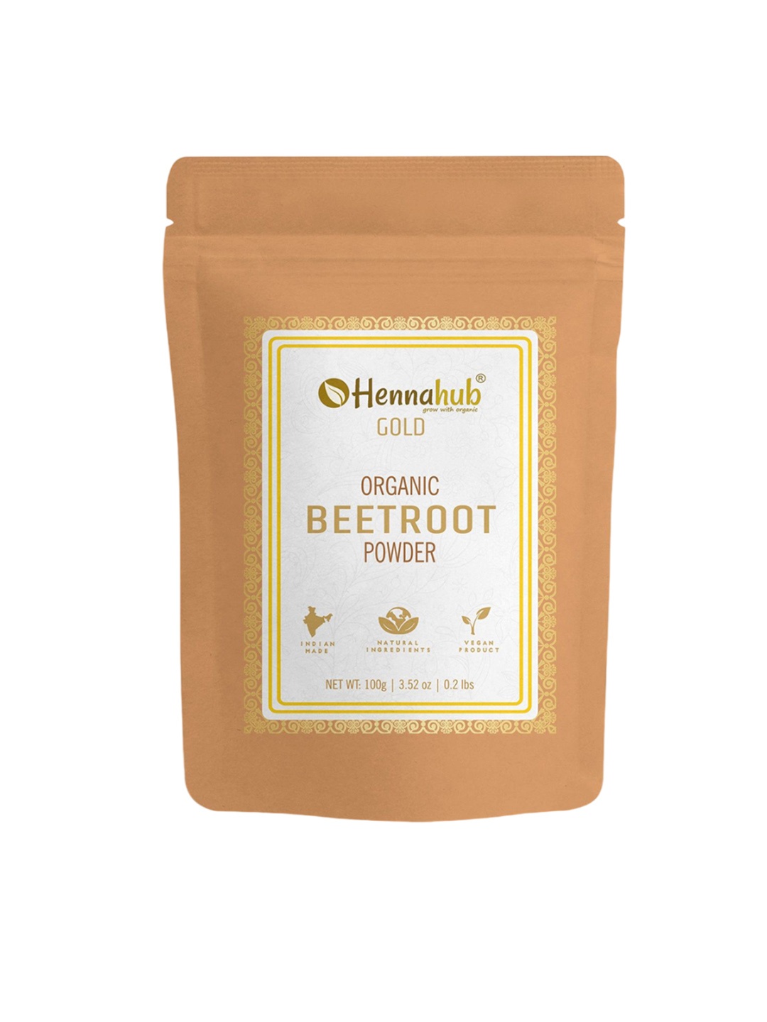 

HENNAHUB Beetroot Powder For Natural Brightening & Anti-Tan Solution-100g, Pink