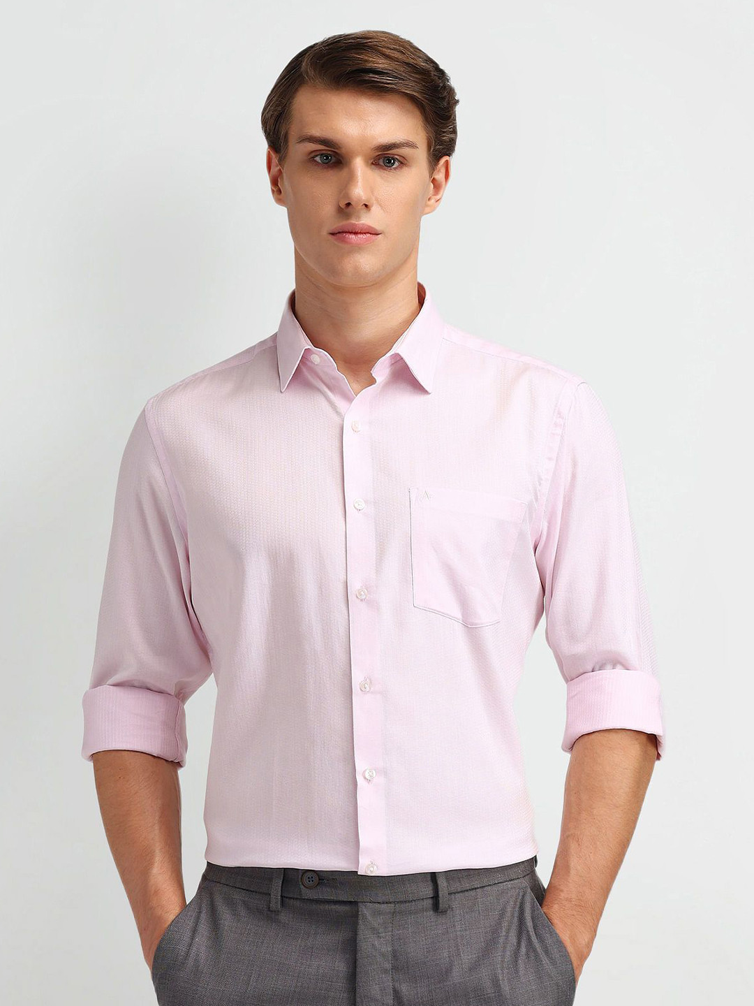 

Arrow Men Classic Opaque Formal Shirt, Pink
