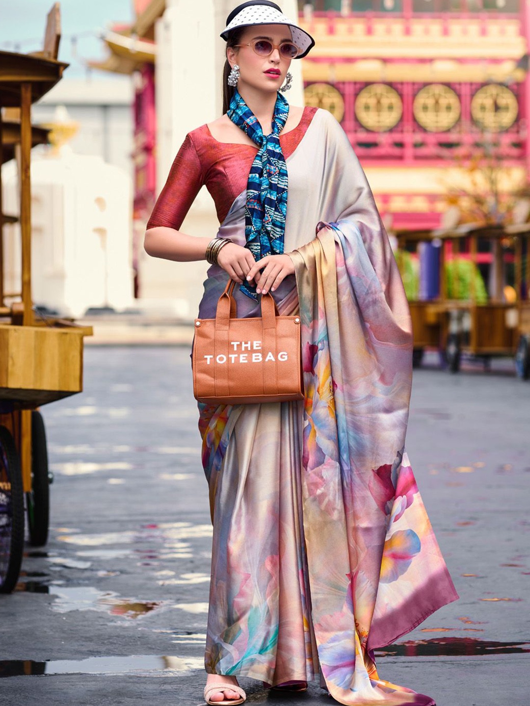 

Anouk Poly Crepe Saree, Mauve