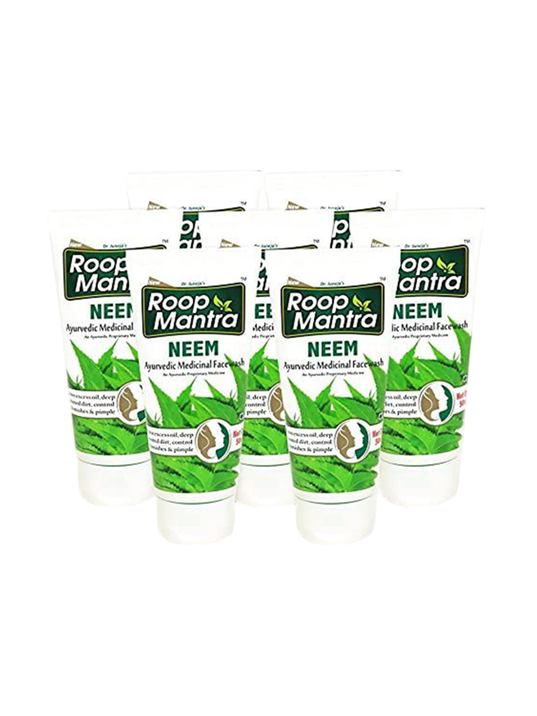 

Roop Mantra Set Of 7 Neem Ayurvedic Face Wash-50 ml Each, White