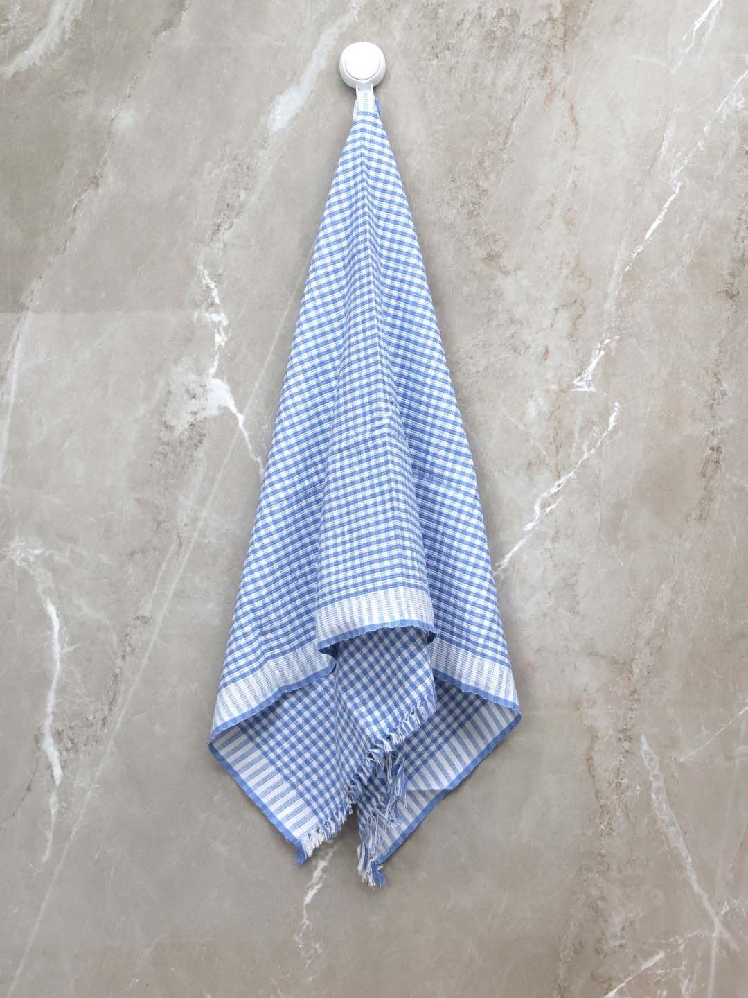 

BOMBAY DYEING Blue & White Striped Cotton 200 GSM Bath Towel