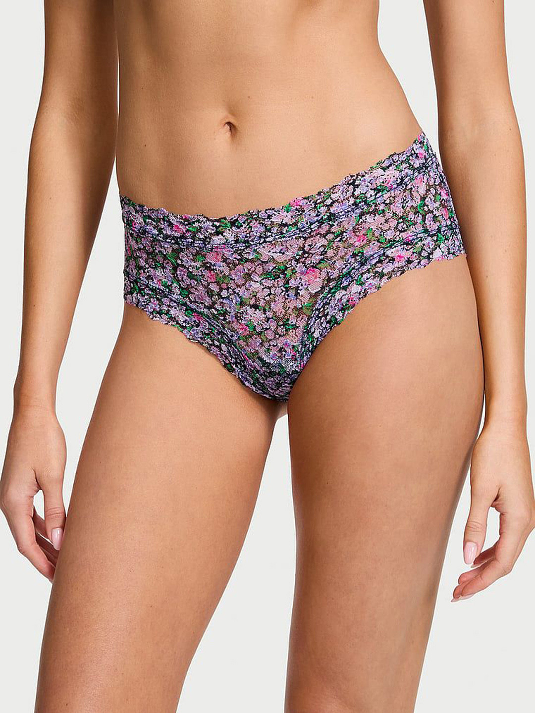 

Victoria's Secret Women Laced Bikini Briefs 112461576D98, Black