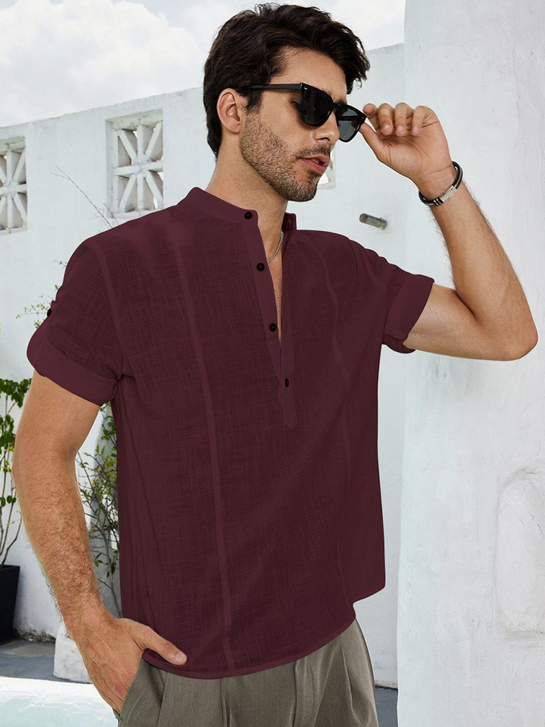 

Anouk Men Kurta, Maroon