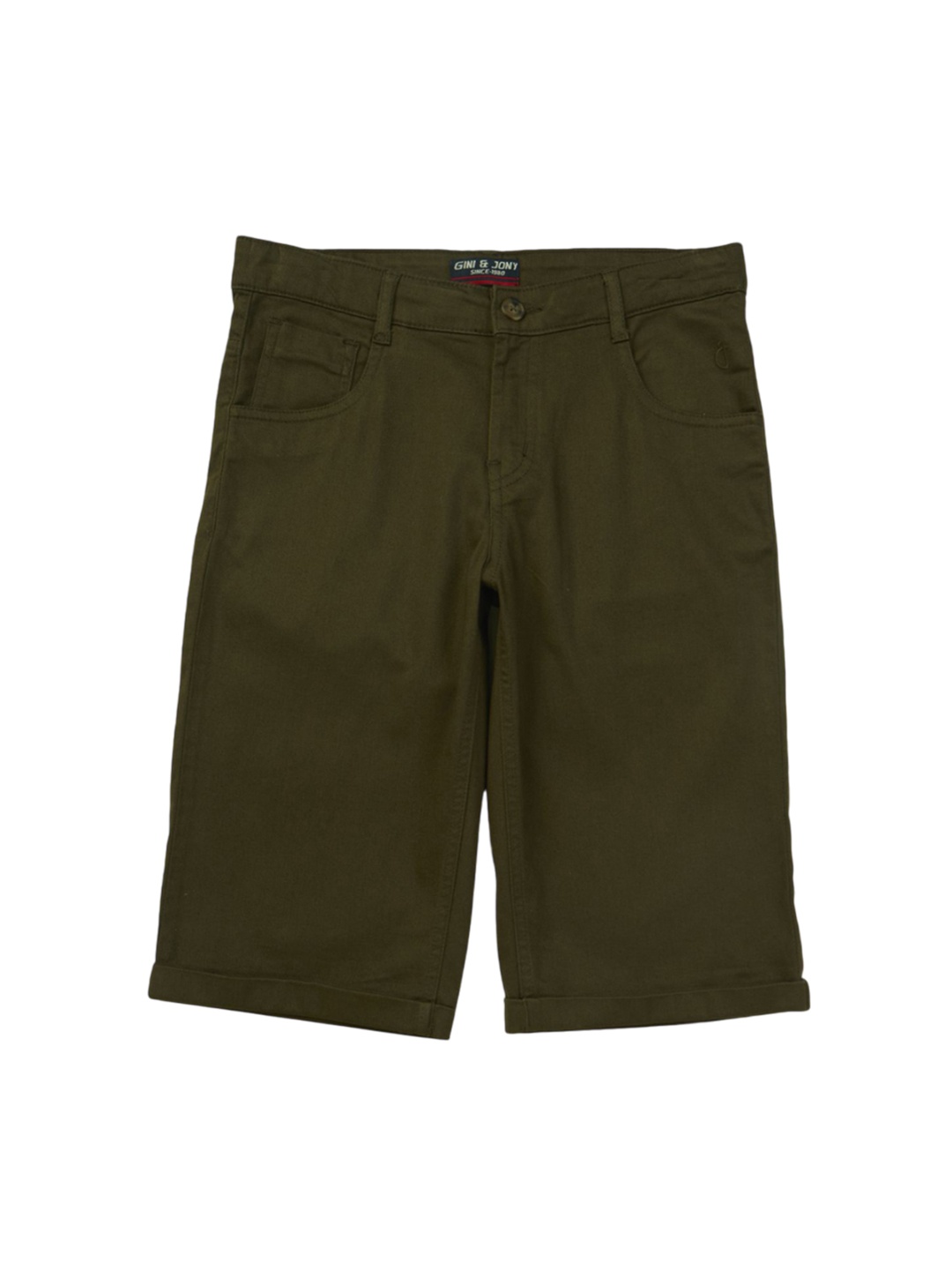 

Gini and Jony Boys Casual Regular Shorts, Olive