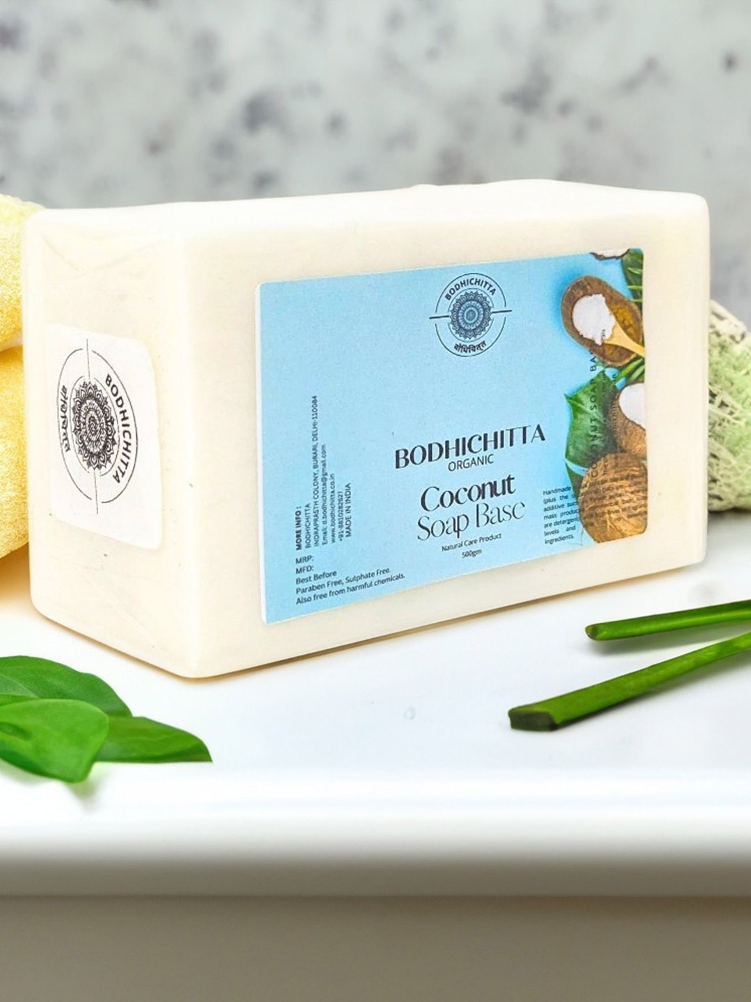 

Bodhichitta Organic Coconut Milk Soap Base- 500gm, White