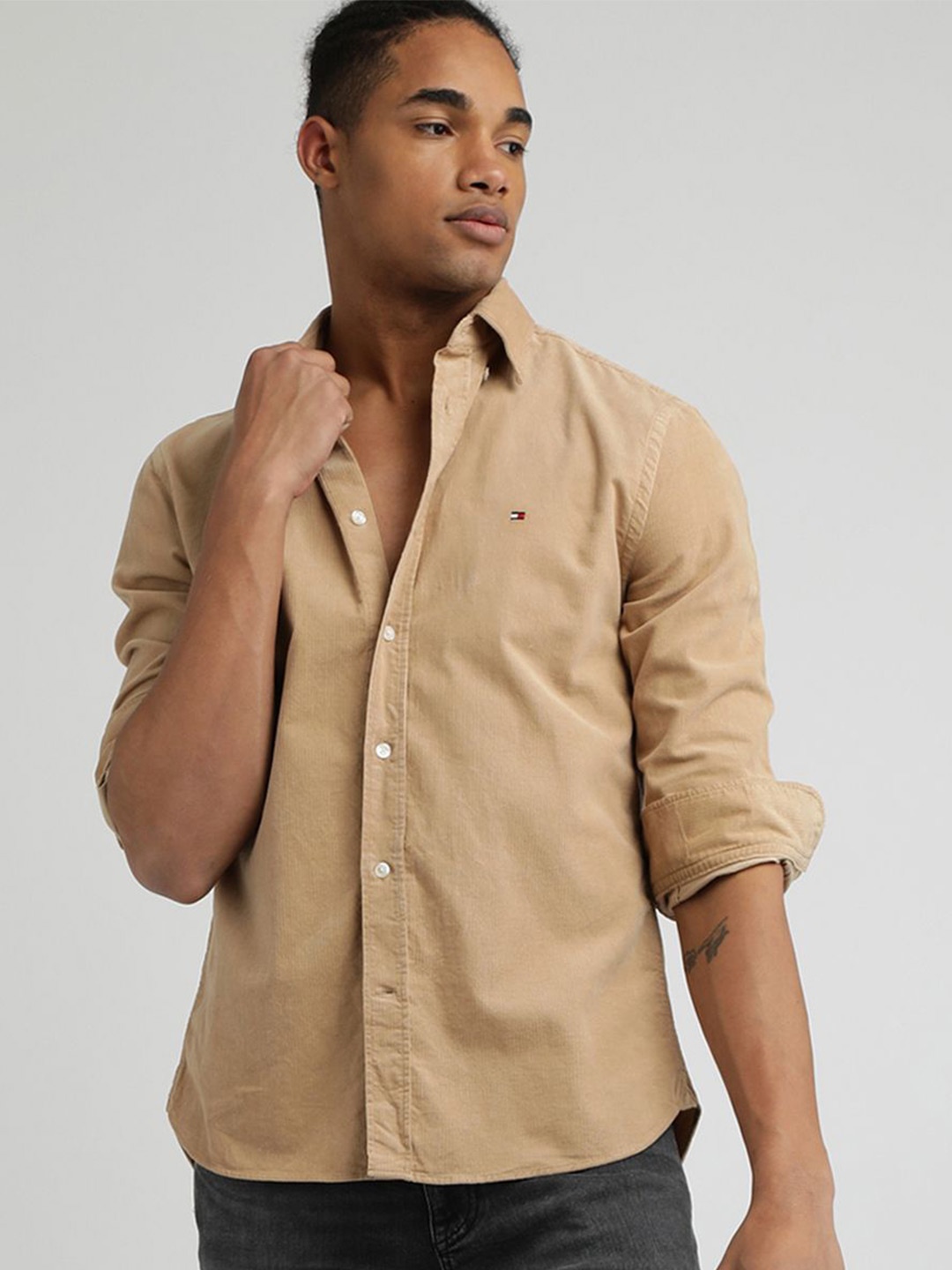 

Tommy Hilfiger Men Opaque Casual Shirt, Beige