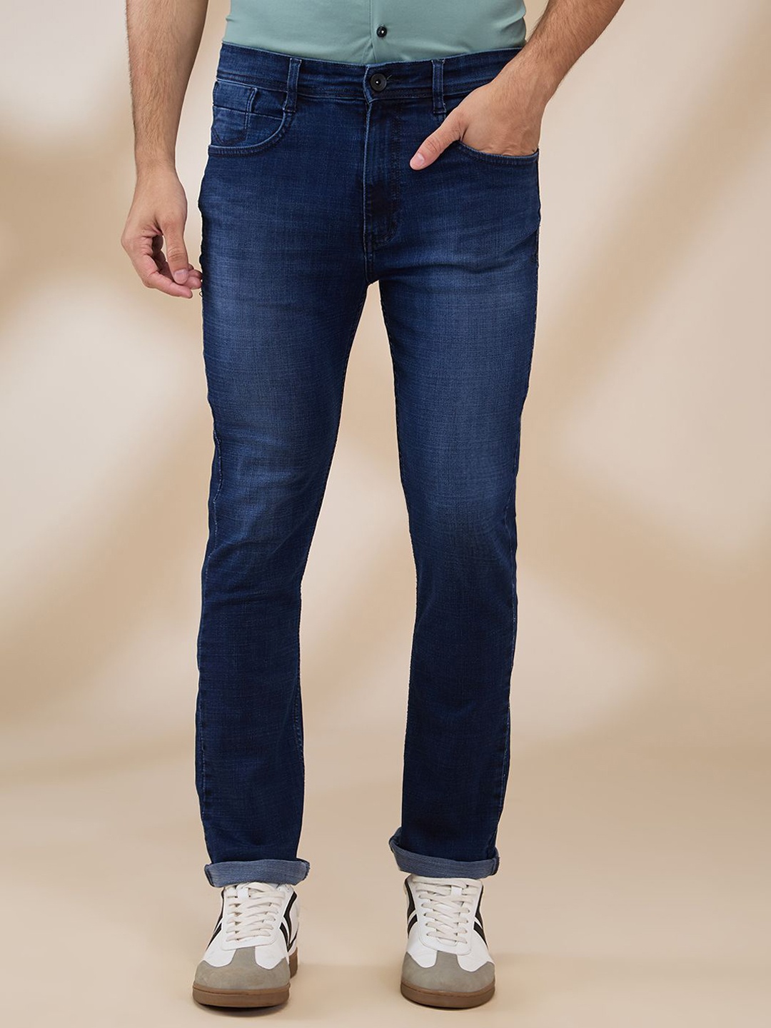 

Parx Men Straight Fit Light Fade Cotton Jeans, Blue