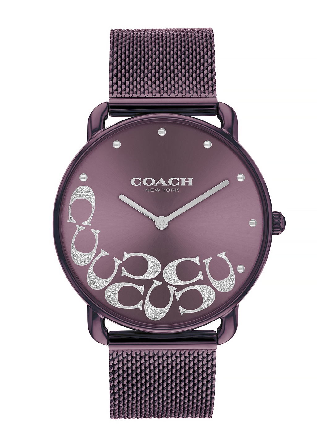 

Coach Women Elliot Embellished Dial Bracelet Style Straps Analogue Watch 14504339, Purple