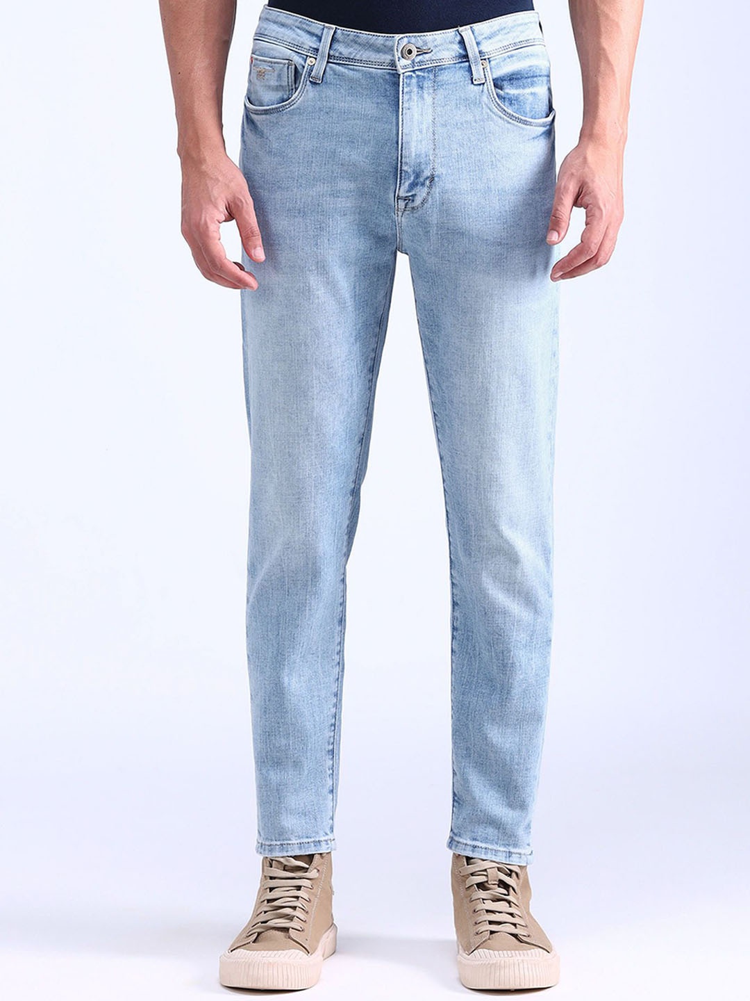 

Flying Machine Men Regular Fit Stretchable Cotton Jeans, Blue