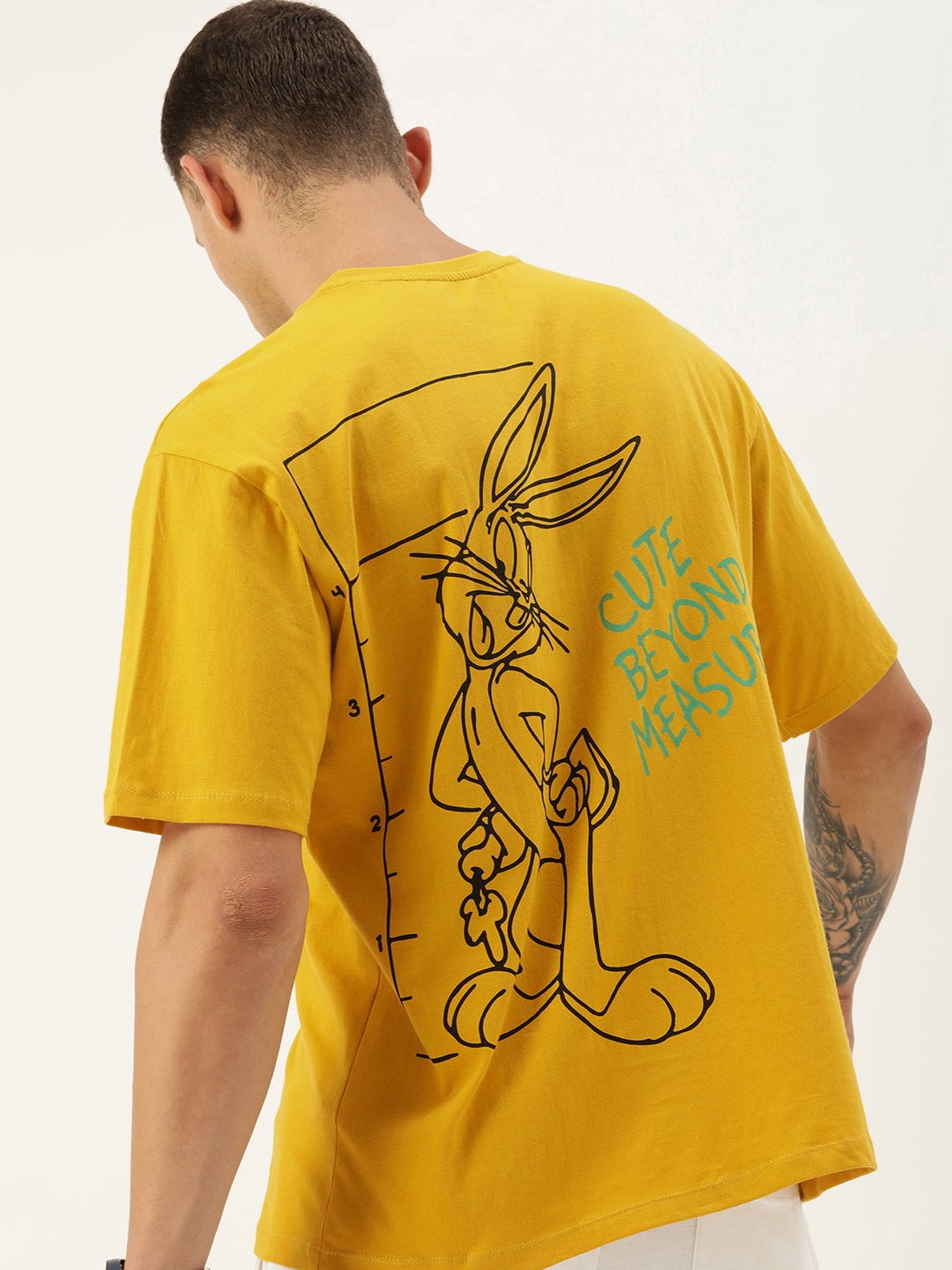 

Kook N Keech Printed Pure Cotton Oversize T-shirt, Mustard