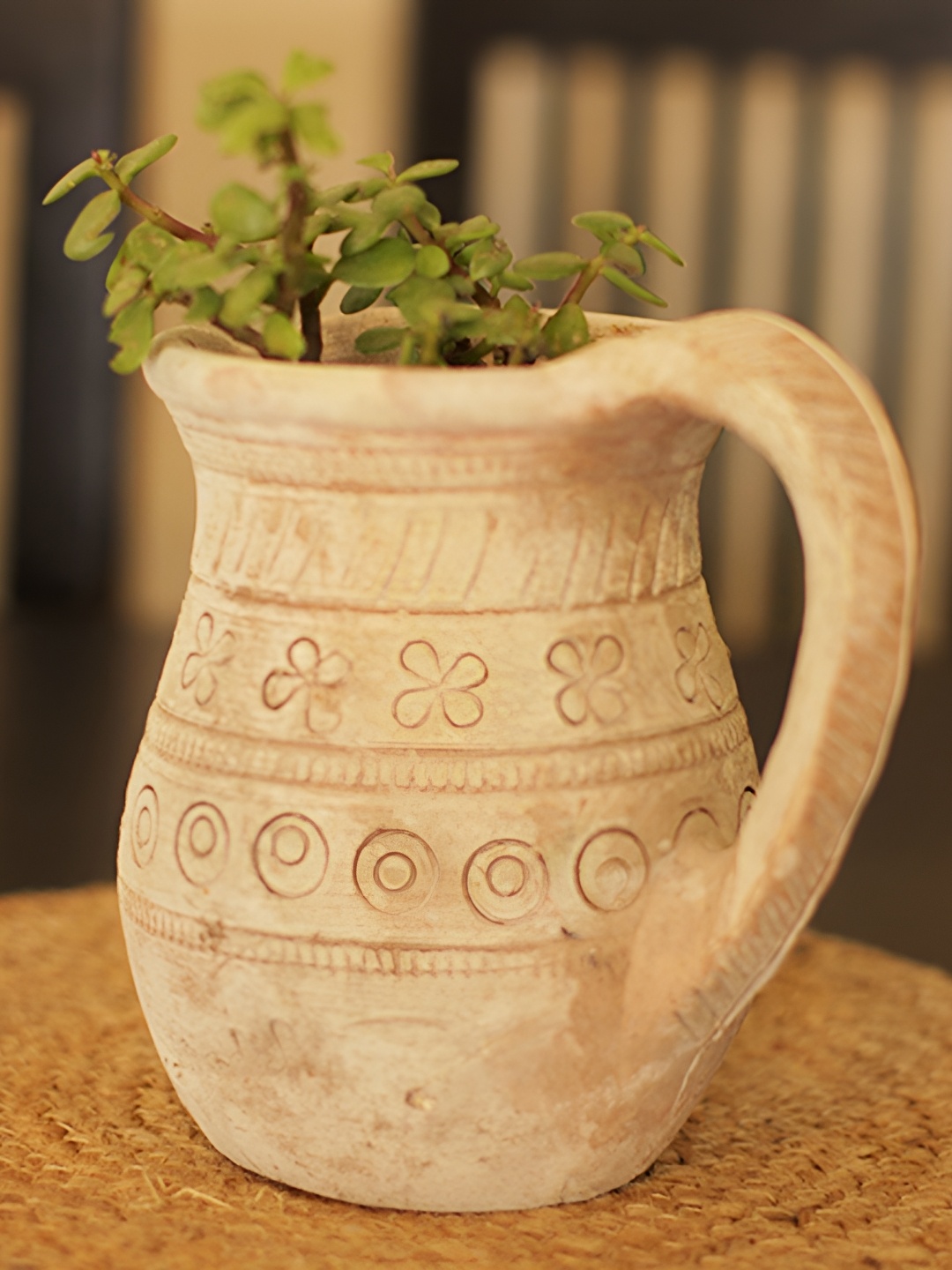 

Swadeh Jug Clay Planter, Brown