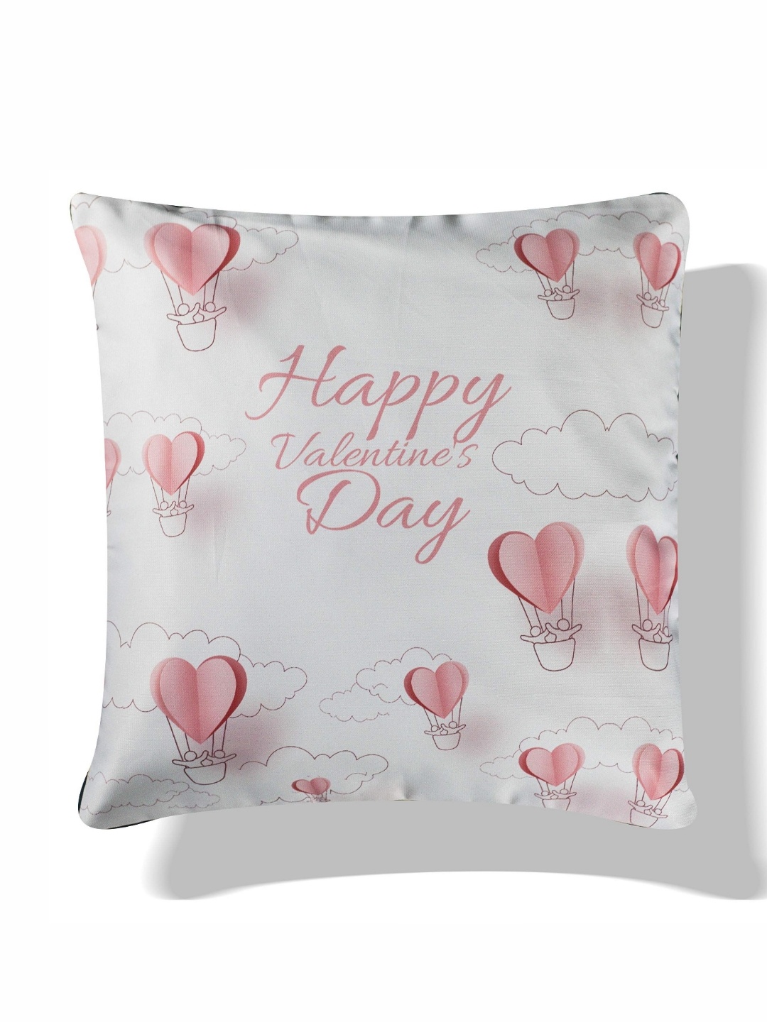 

Vendola White & Pink Abstract Printed Square Cushion Covers