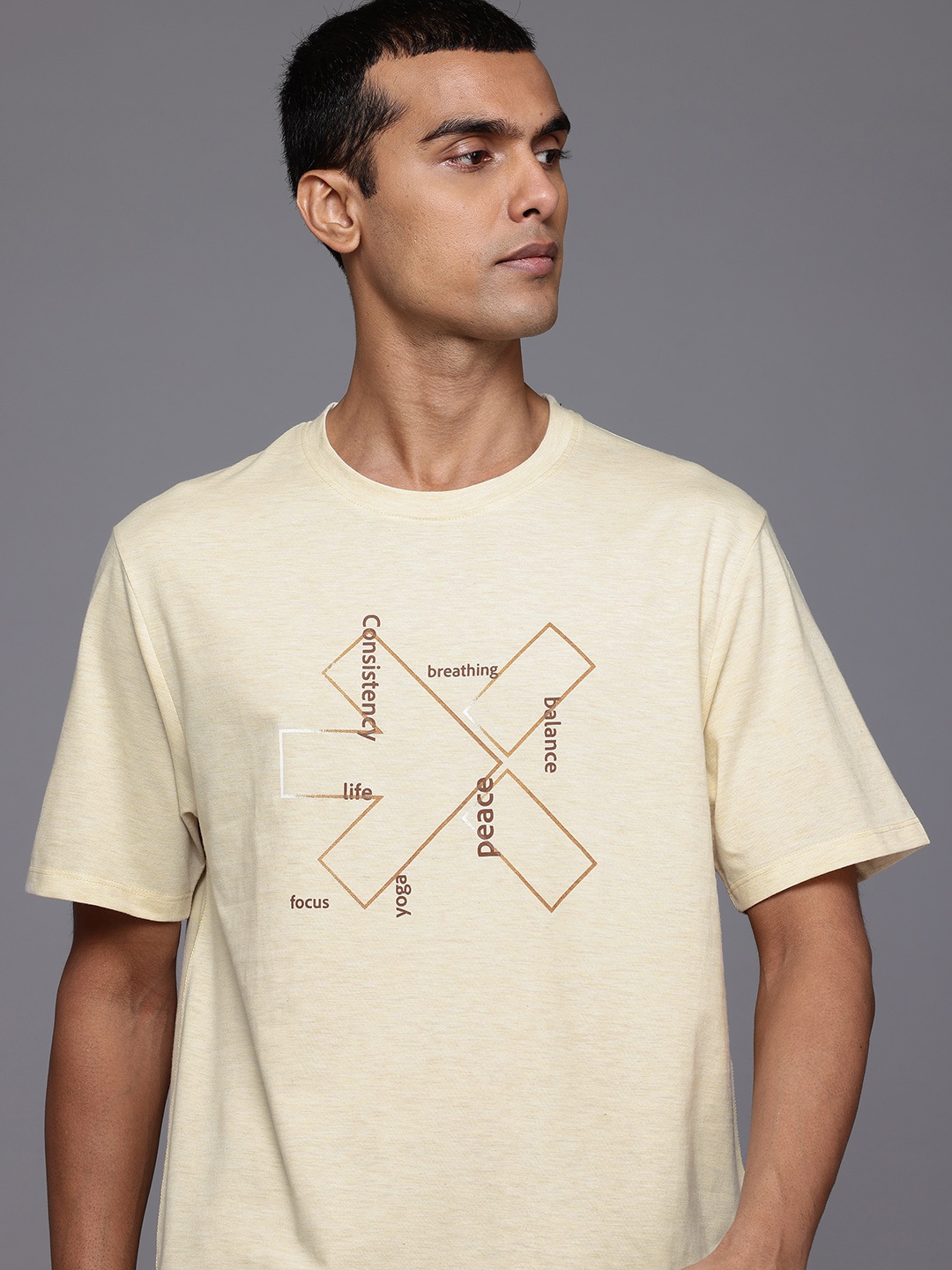 

HRX by Hrithik Roshan Men Graphic Printed T-shirt, Beige