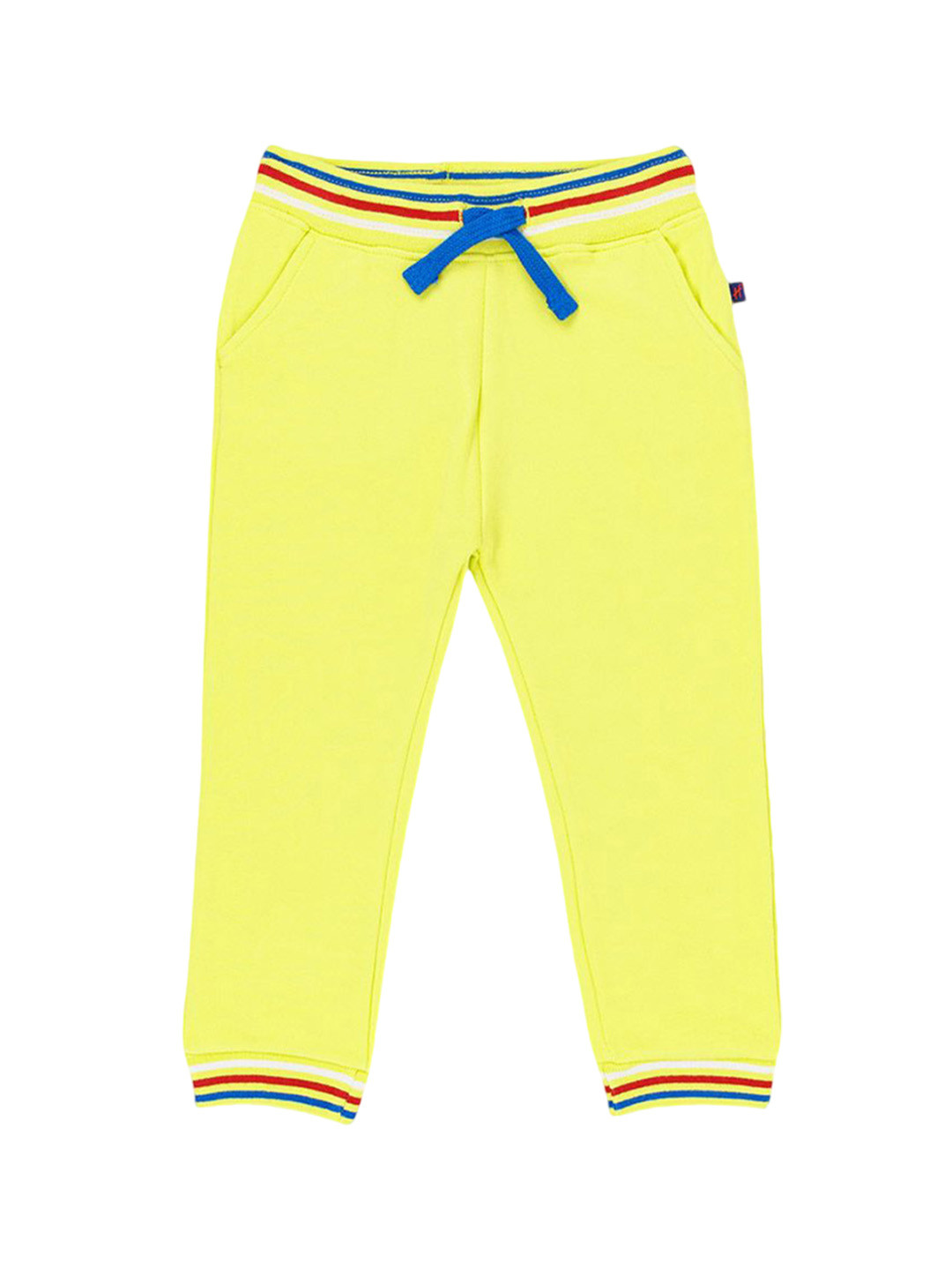 

H By Hamleys Boys Smart Easy Wash Mid-Rise Cotton Joggers Trouser, Lime green