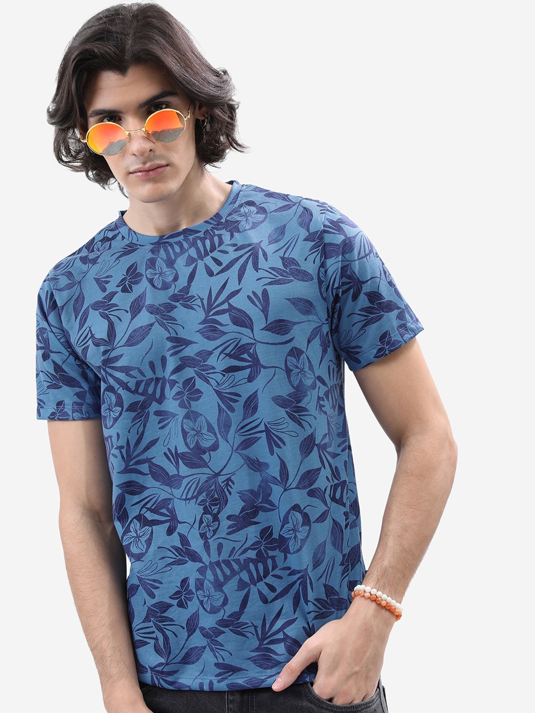 

KETCH Floral Printed T-Shirt, Blue