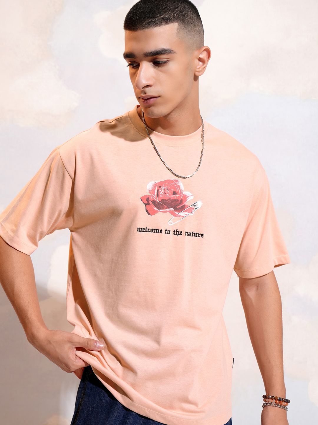 

HIGHLANDER Graphic Printed Relaxed Fit Tshirt, Coral
