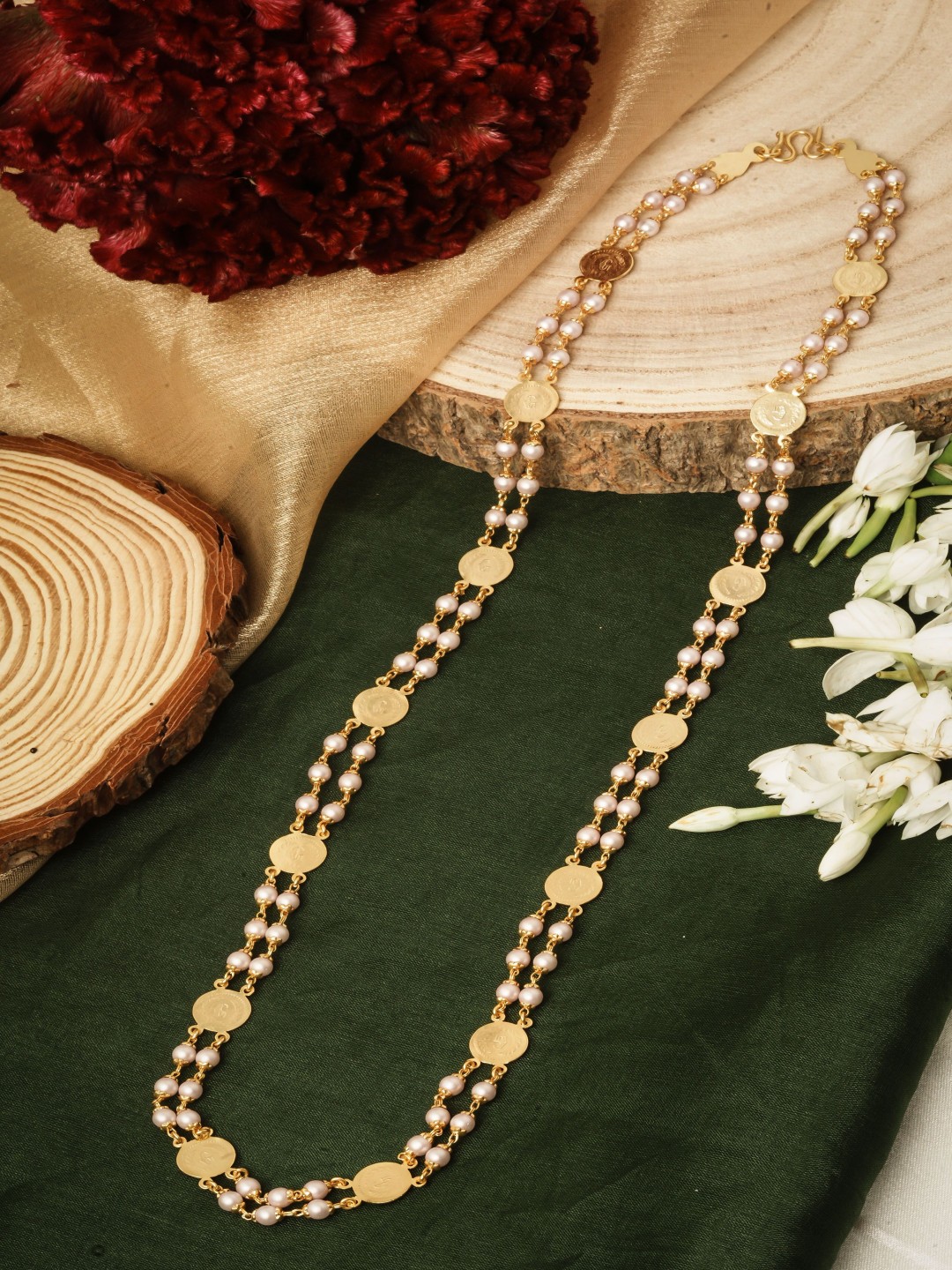 

Mirraw Gold-Plated Beaded Long Chain