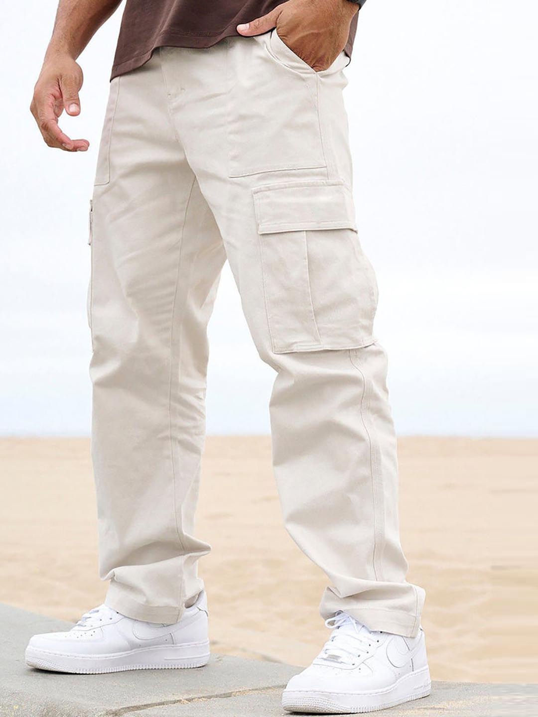 

StyleCast x Revolte Men Pleated Cargos Trousers, White