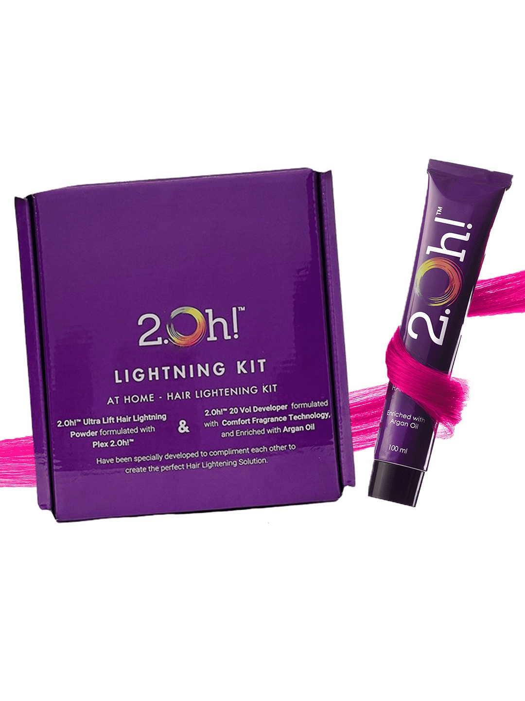 

2.Oh! Semi Permanent Hair Color & Bleach Kit-250ml Shade-Lavender, Pink