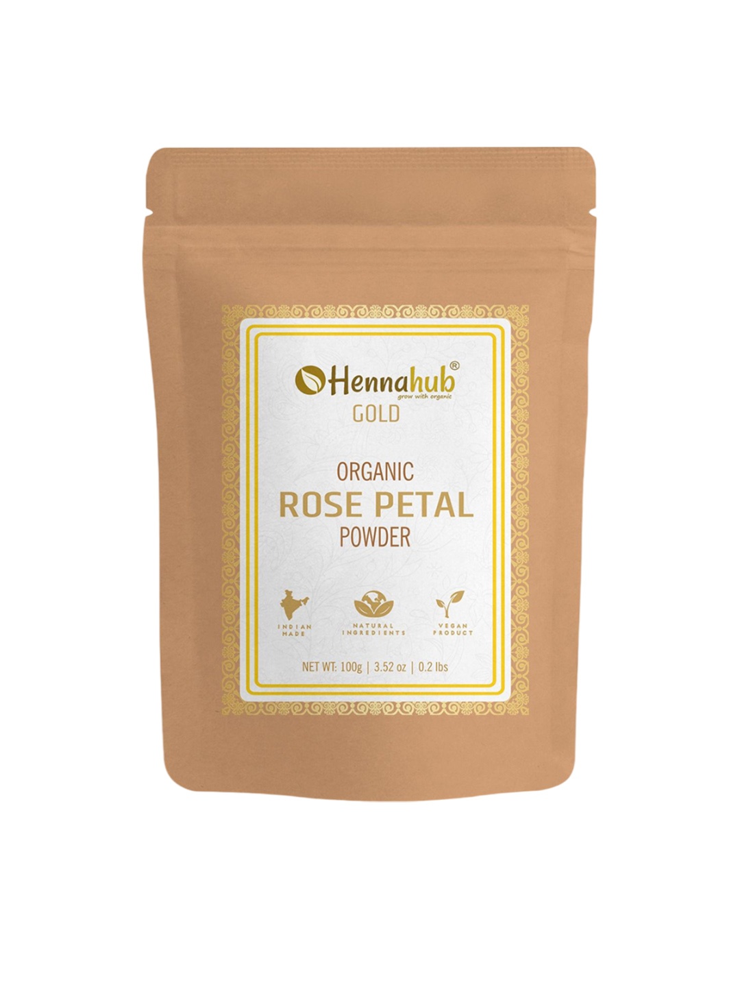 

HENNAHUB Rose Powder For Natural Skin Refresher & Hydration Booster-100g, Pink