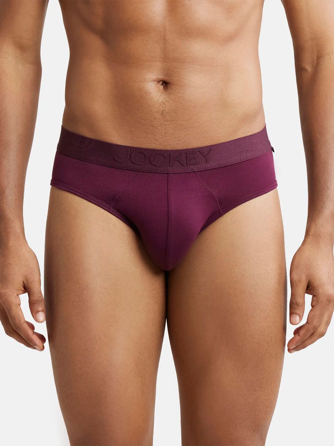 

Jockey Tencel Micro Modal Cotton Solid Brief with Natural StayFresh Properties-IC24, Maroon