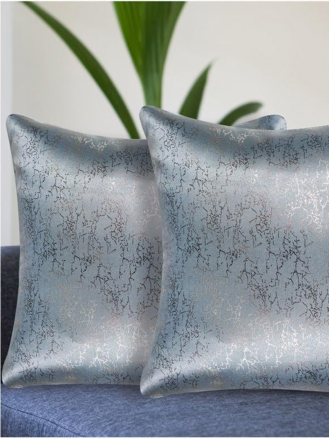 

Vendola Grey 2 Pieces Abstract Printed Square Cushion Covers