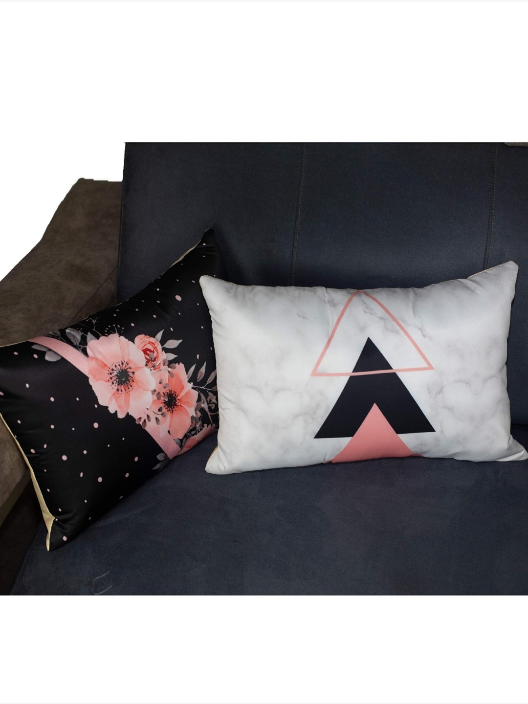 

Vendola Pink & White 2 Pieces Floral Printed Rectangle Cushion Covers