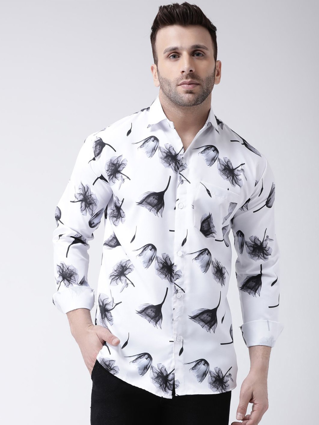 

KLOSET BY RIAG Men Classic Floral Opaque Printed Casual Shirt, Multi