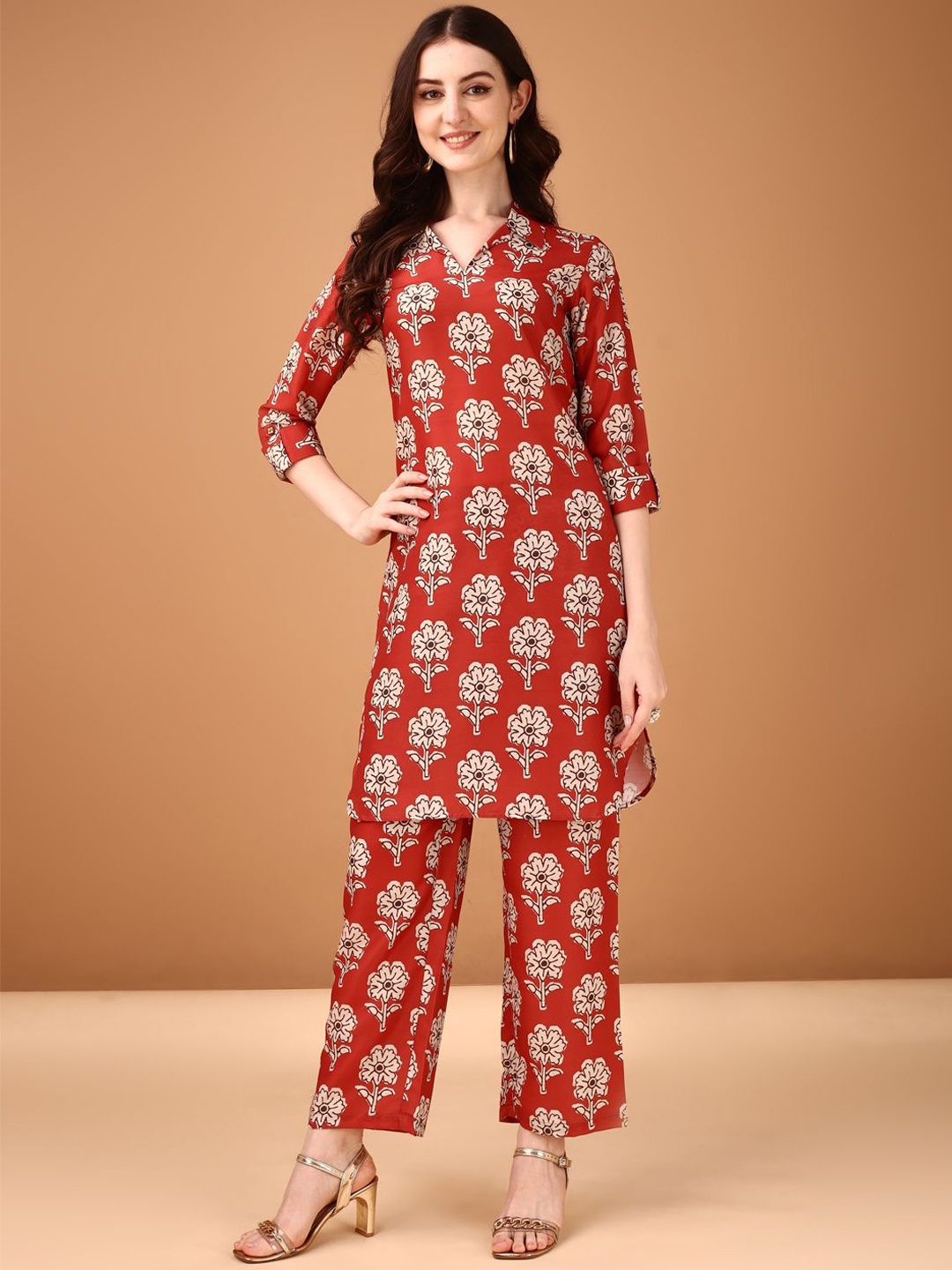 

Anouk Printed Tunic & Trousers, Rust