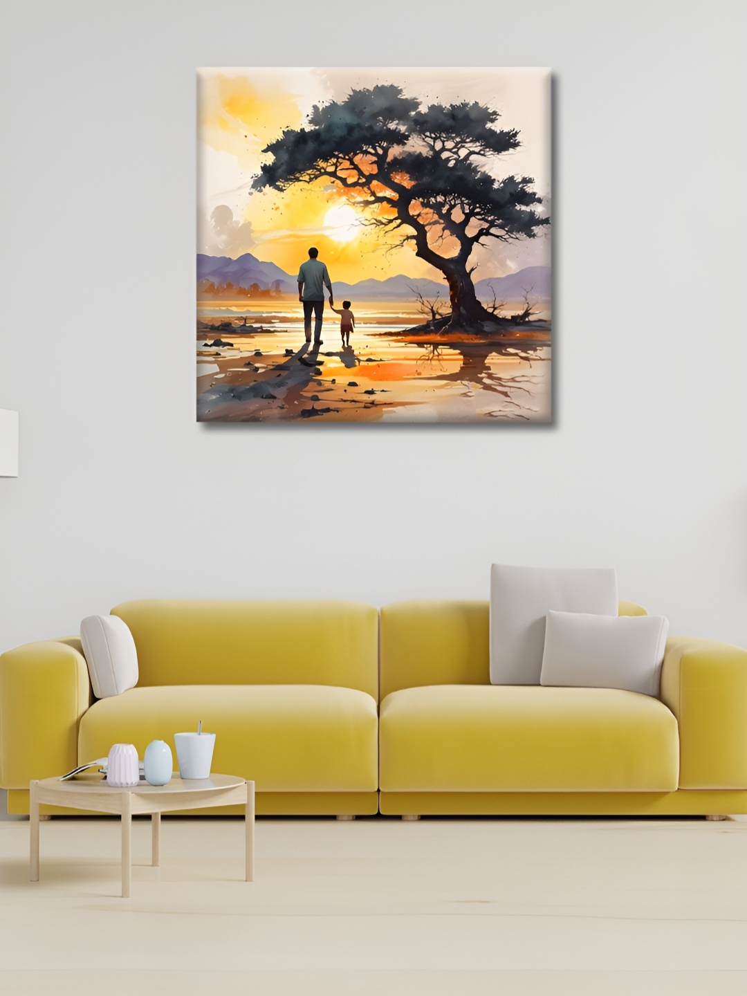 

OLIVE TREE White & Yellow Canvas Paintings wall Art