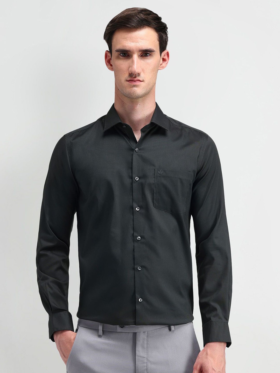 

Arrow Men Modern Slim Fit Opaque Formal Shirt, Green