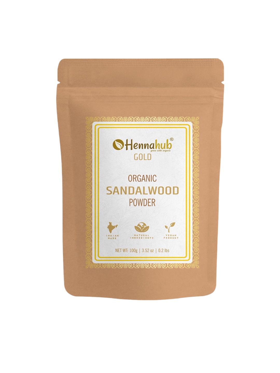 

HENNAHUB Sandalwood Powder For Natural Skin Calmer & Glow Enhancer-100g, Brown