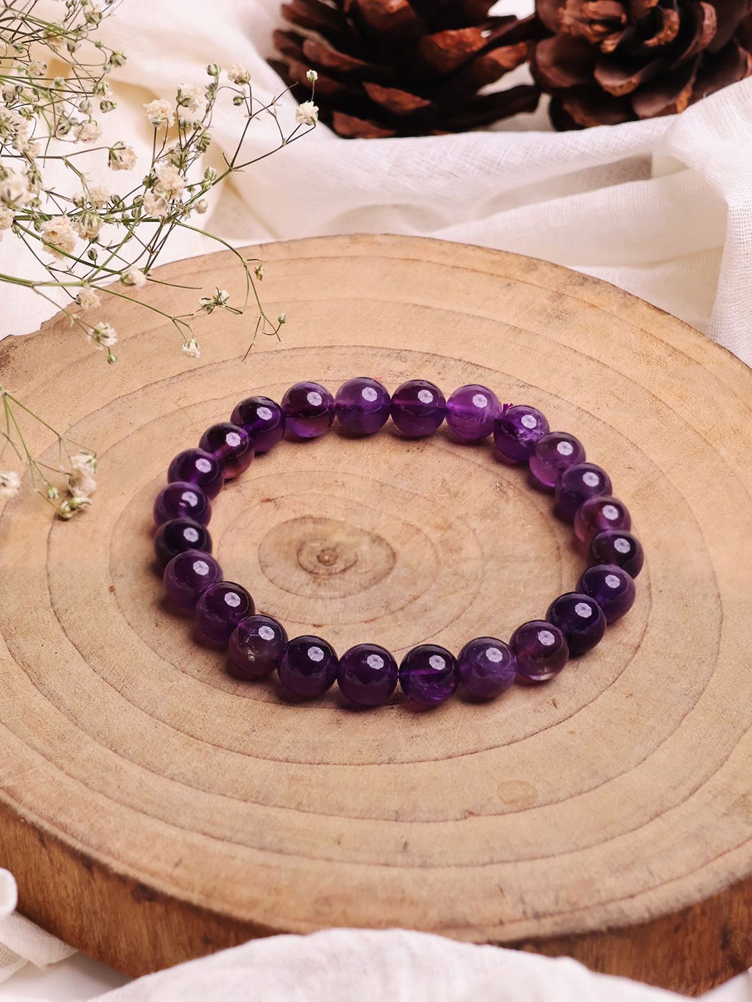 

Shubhanjali Unisex Crystals Bracelet, Purple