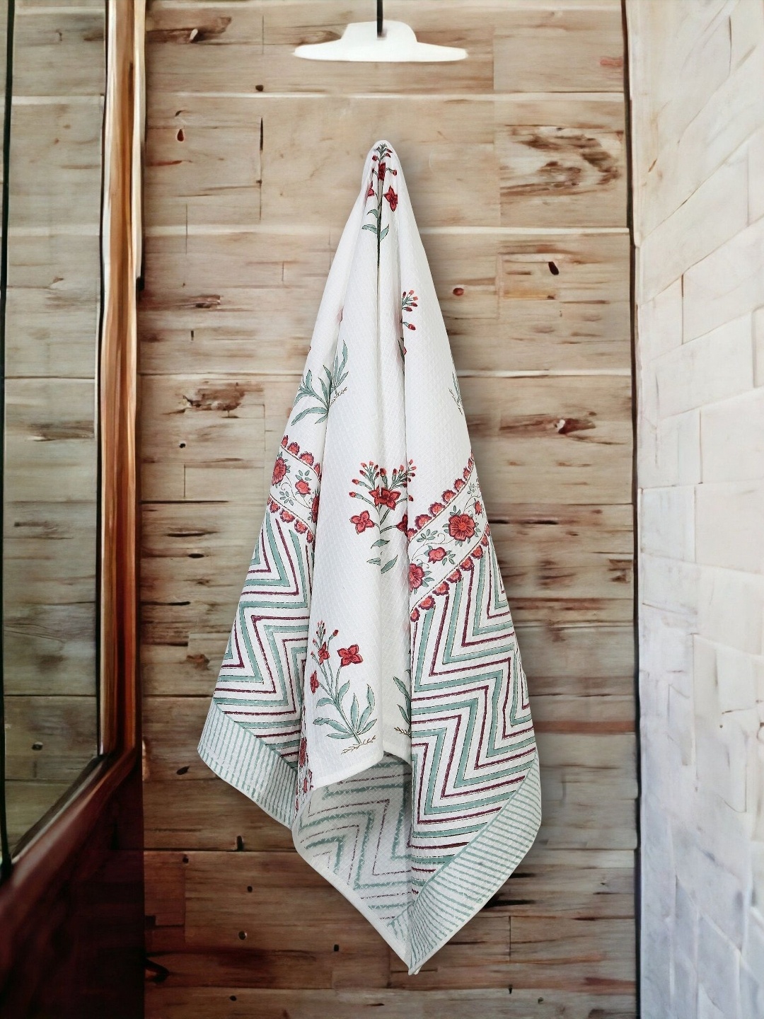 

Texstylers Brown & White Printed Pure Cotton 300 GSM Bath Towel