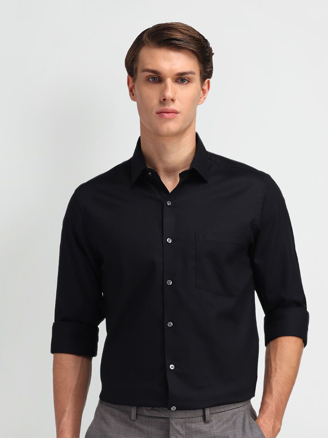 

Arrow Men Classic Opaque Formal Shirt, Black