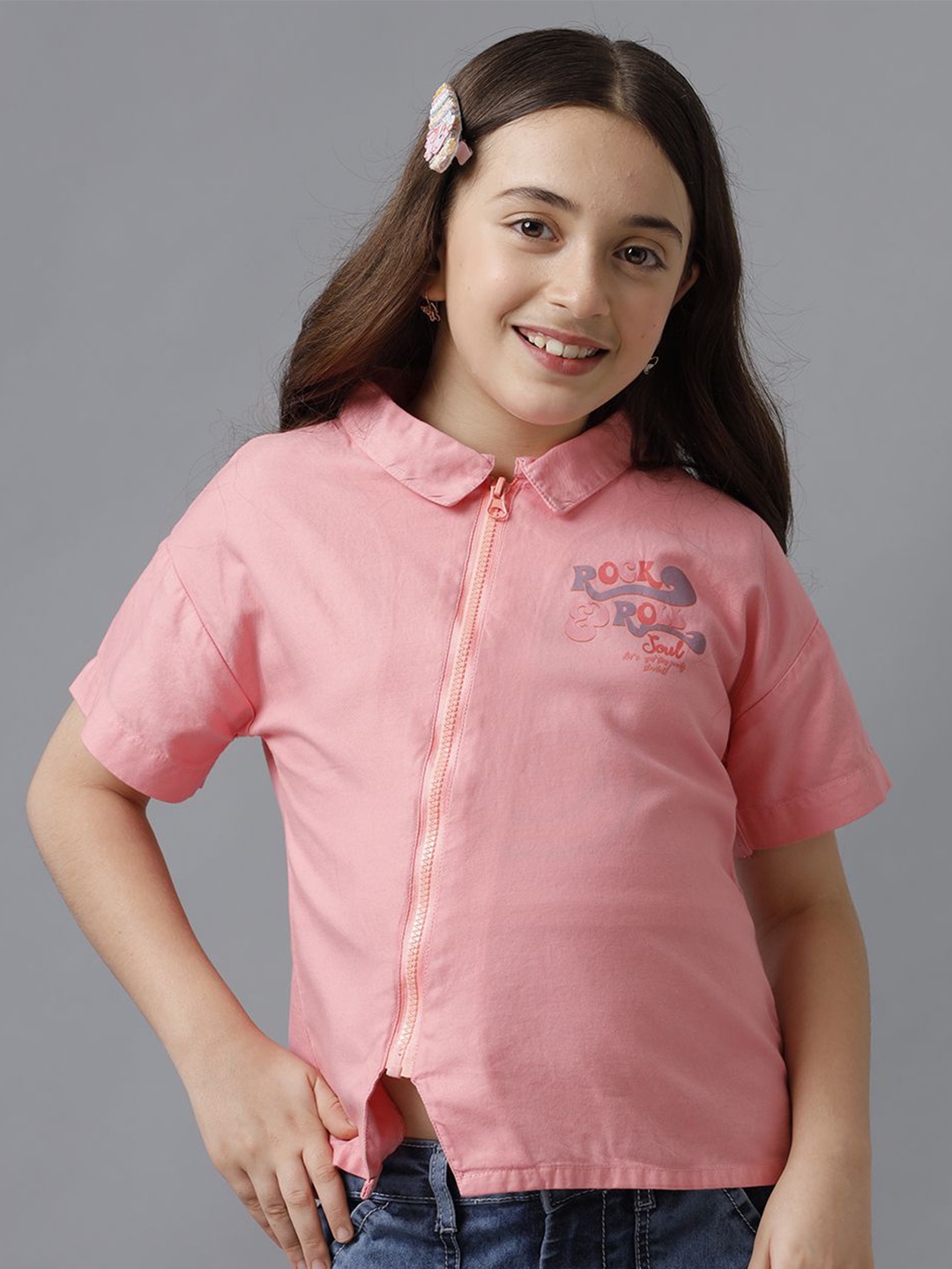 

UNDER FOURTEEN ONLY Cotton Shirt Style Top, Orange