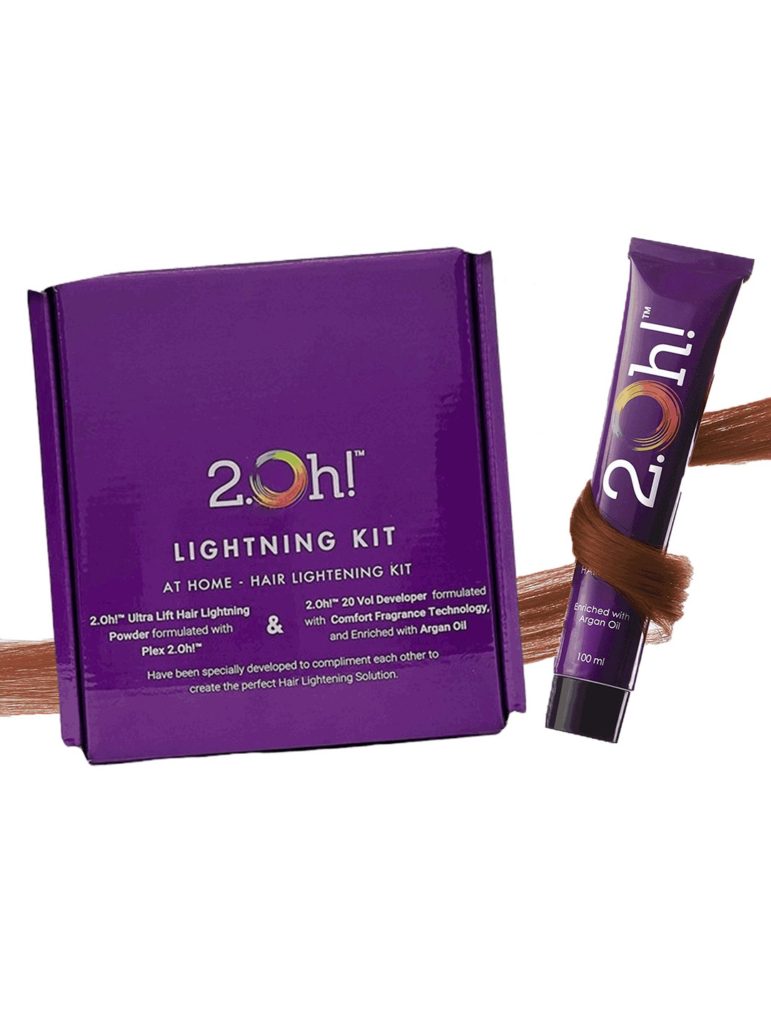 

2.Oh! Semi Permanent Hair Color & Bleach Kit-250ml Shade-Lavender, Brown