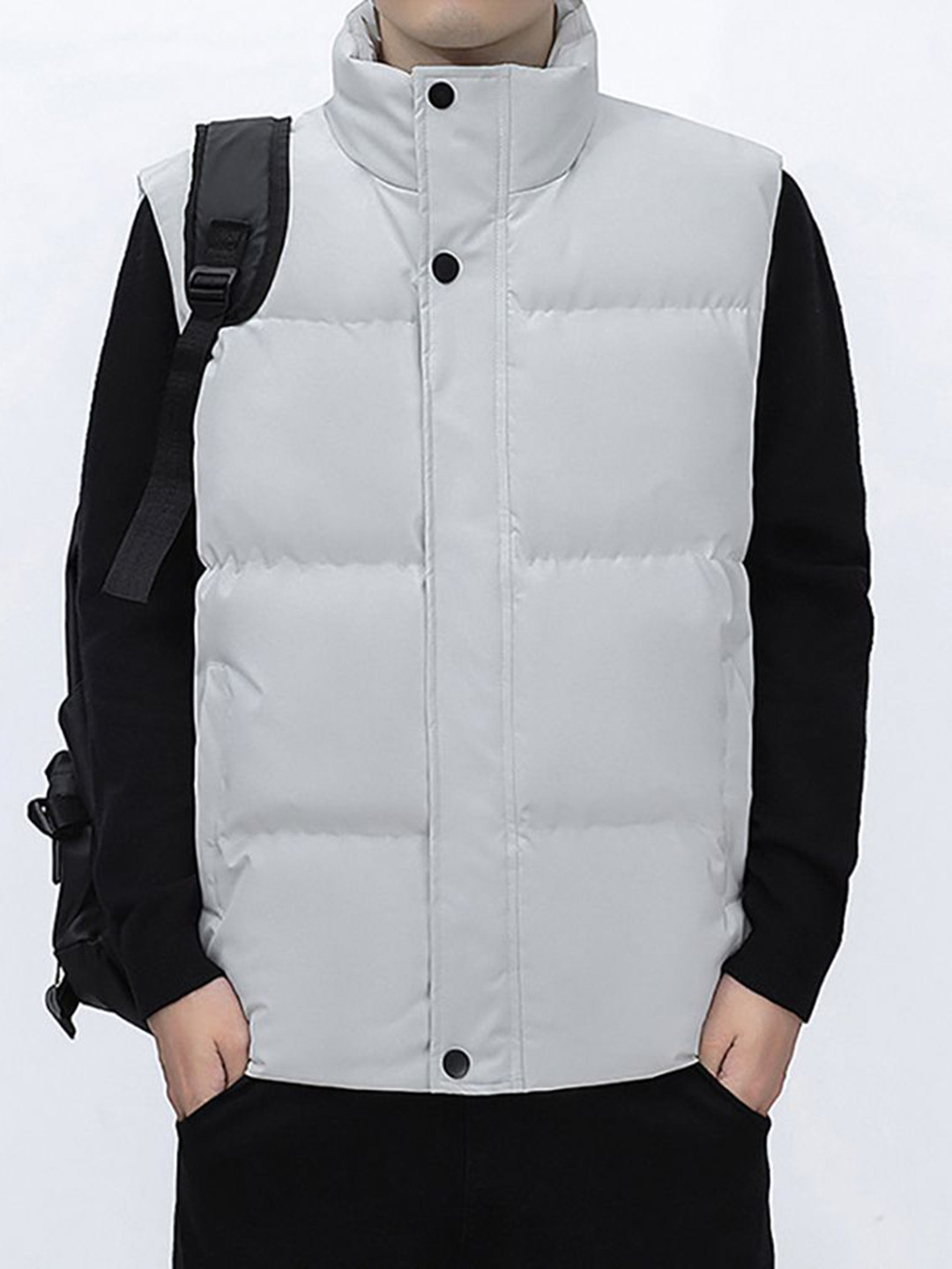 

StyleCast x Revolte White Mock Collar Padded Jacket