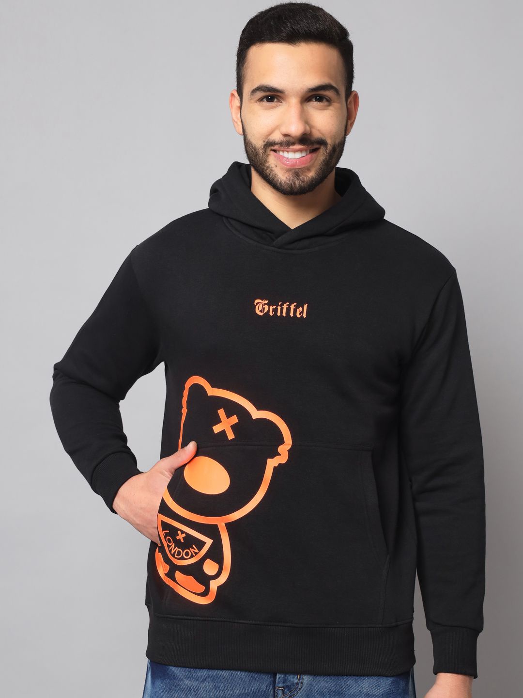 

GRIFFEL Men Printed Sweatshirt, Black