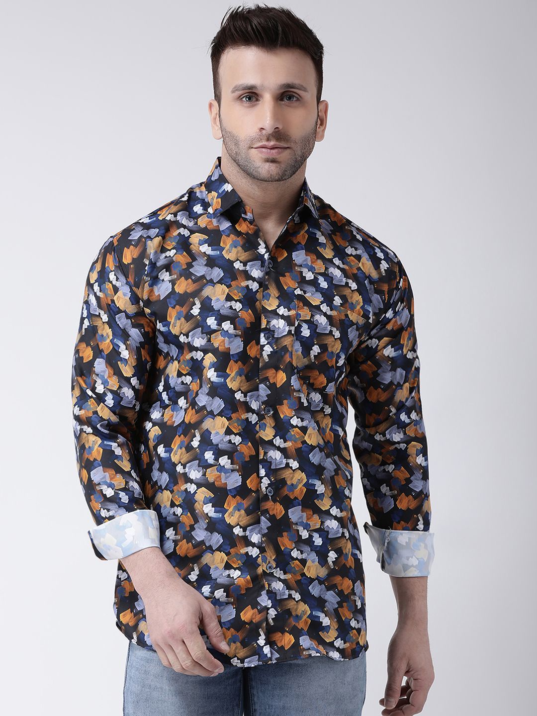 

KLOSET BY RIAG Men Classic Floral Opaque Printed Casual Shirt, Multi