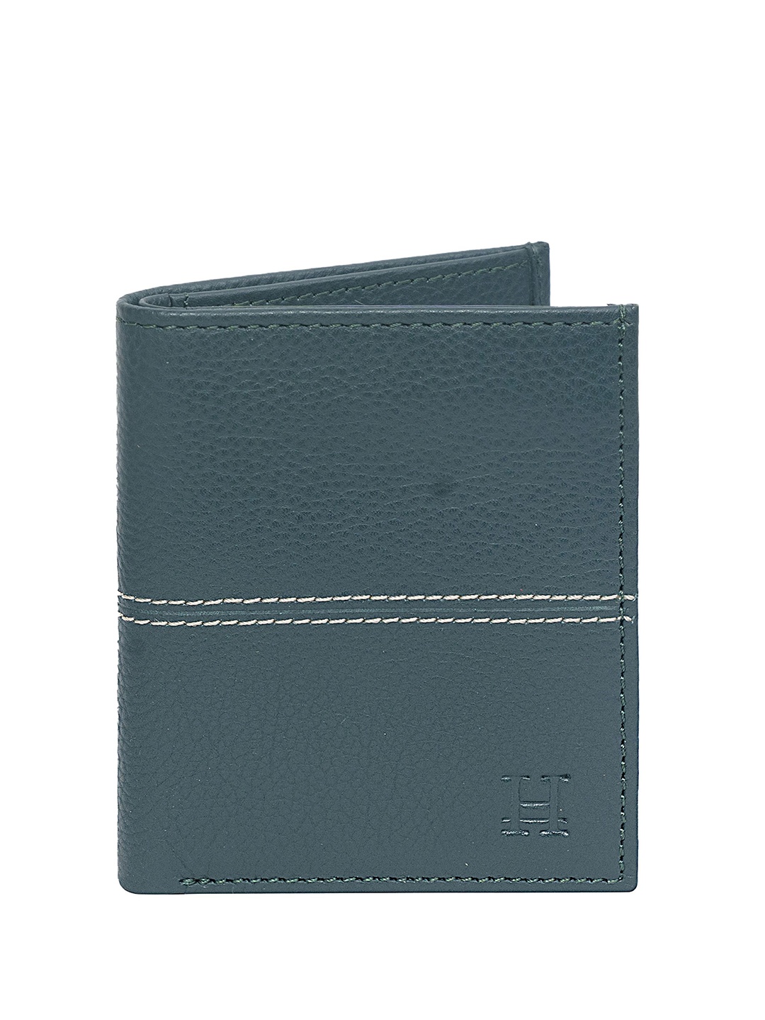 

HIROSHI Men Leather Two Fold Wallet, Green