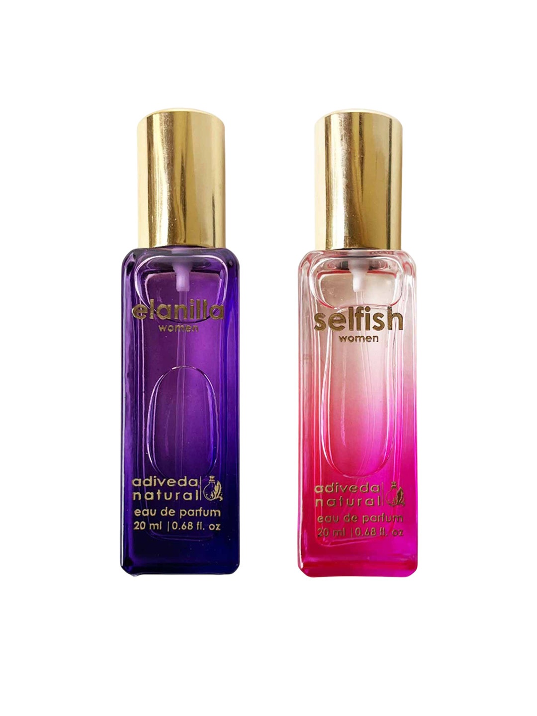 

Adiveda Natural Set Of 2 Elanilla & Selfish EDP 20 ml Each, Purple