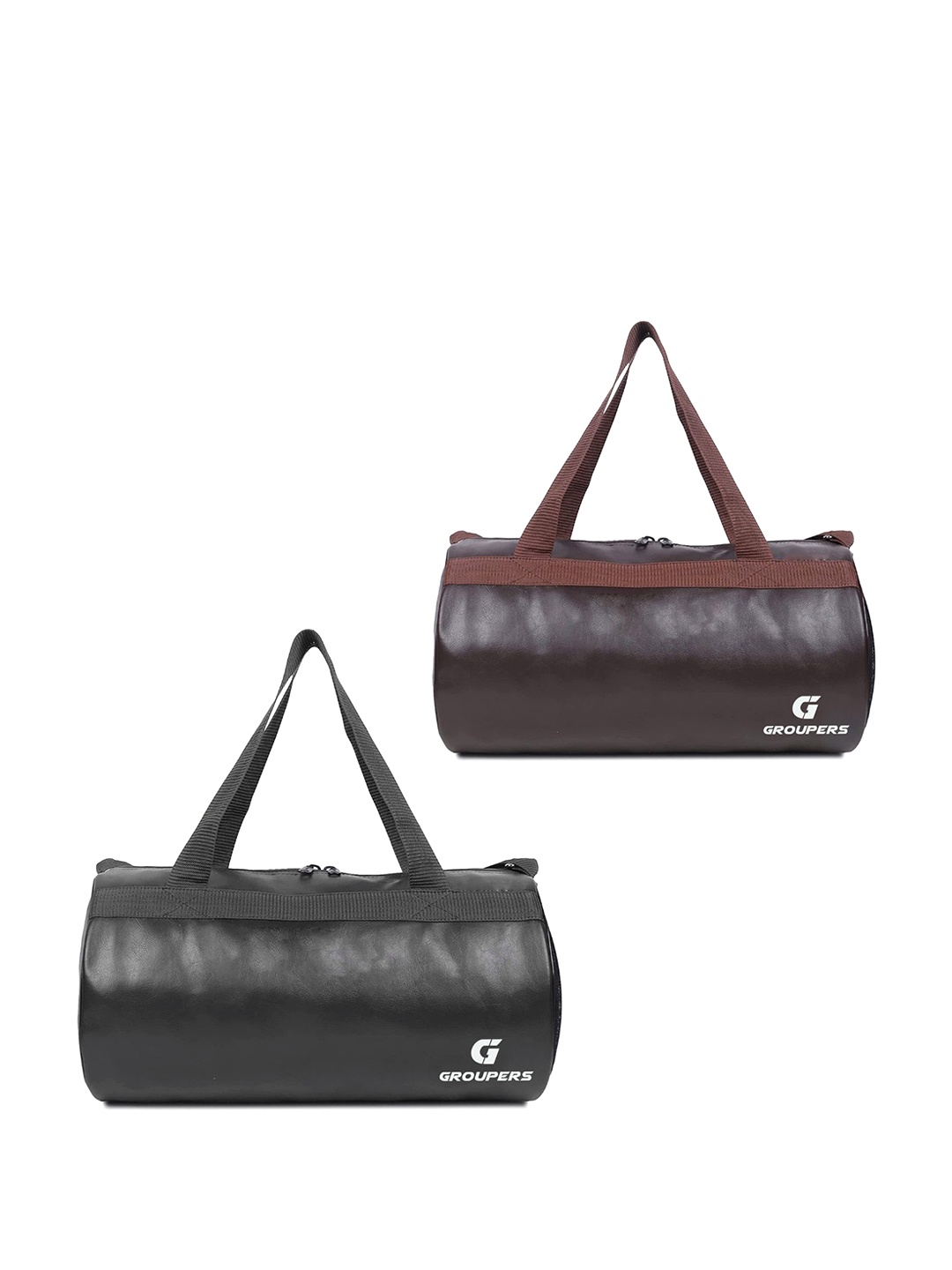 

GROUPERS Set of 2 Medium Foldable Gym Duffel Bag, Black